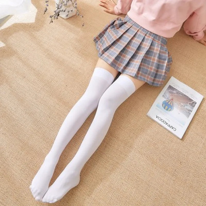 Solid Color Lolita Long Stockings