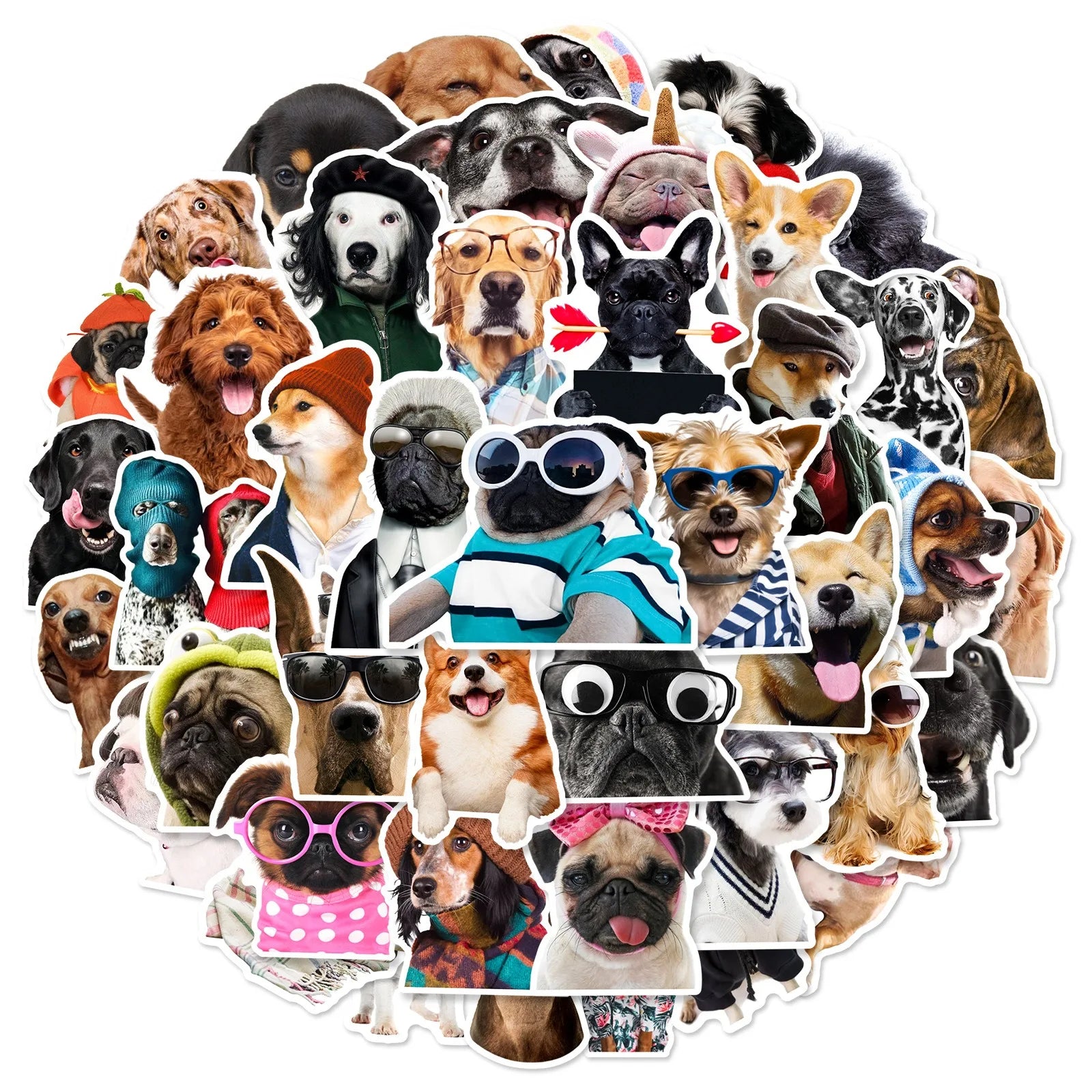 10/25/50pcs Funny Lovely Dog Meme Stickers for DIY Decor, Stationery, Suitcase, Water Bottle, Phone, Laptop, Scrapbooking