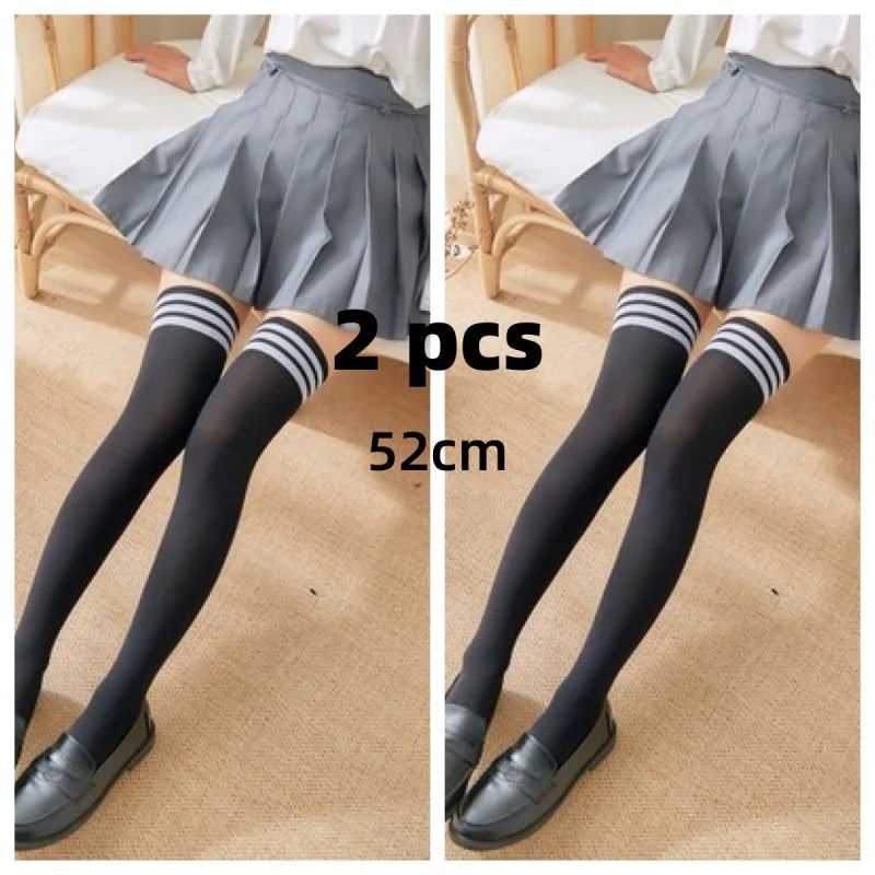 Solid Color Lolita Long Stockings