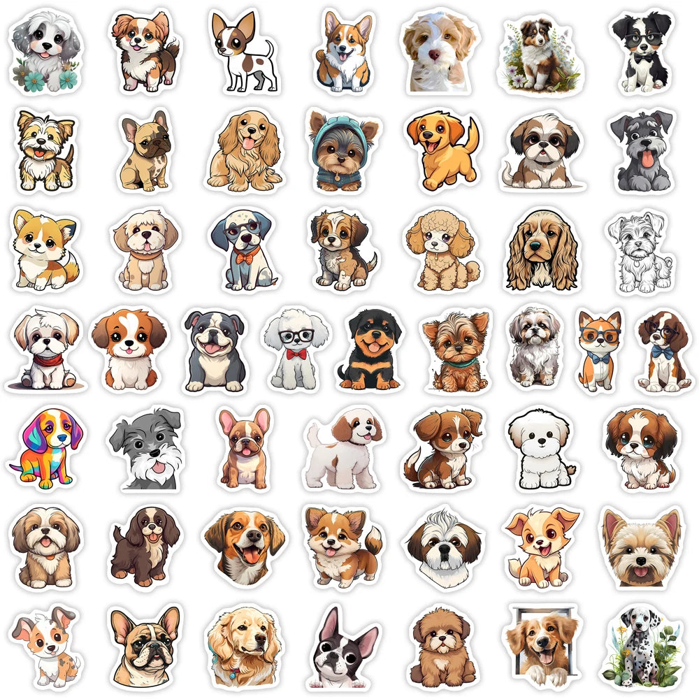 Cute Cartoon Puppy Dog Stickers for DIY Kids Toys