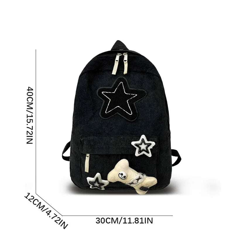 Black Grey White Backpack - High Quality Large Capacity Waterproof Travel Bag