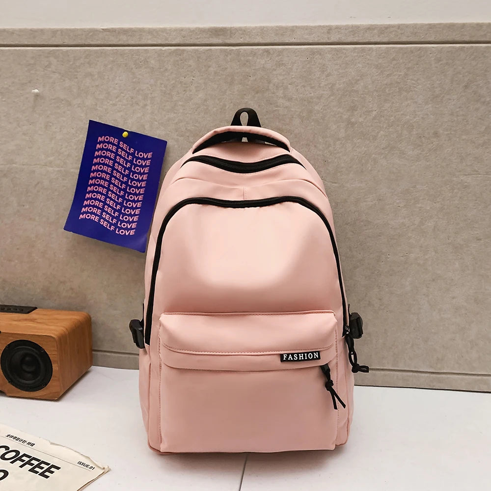 Large Capacity Solid Color Backpack