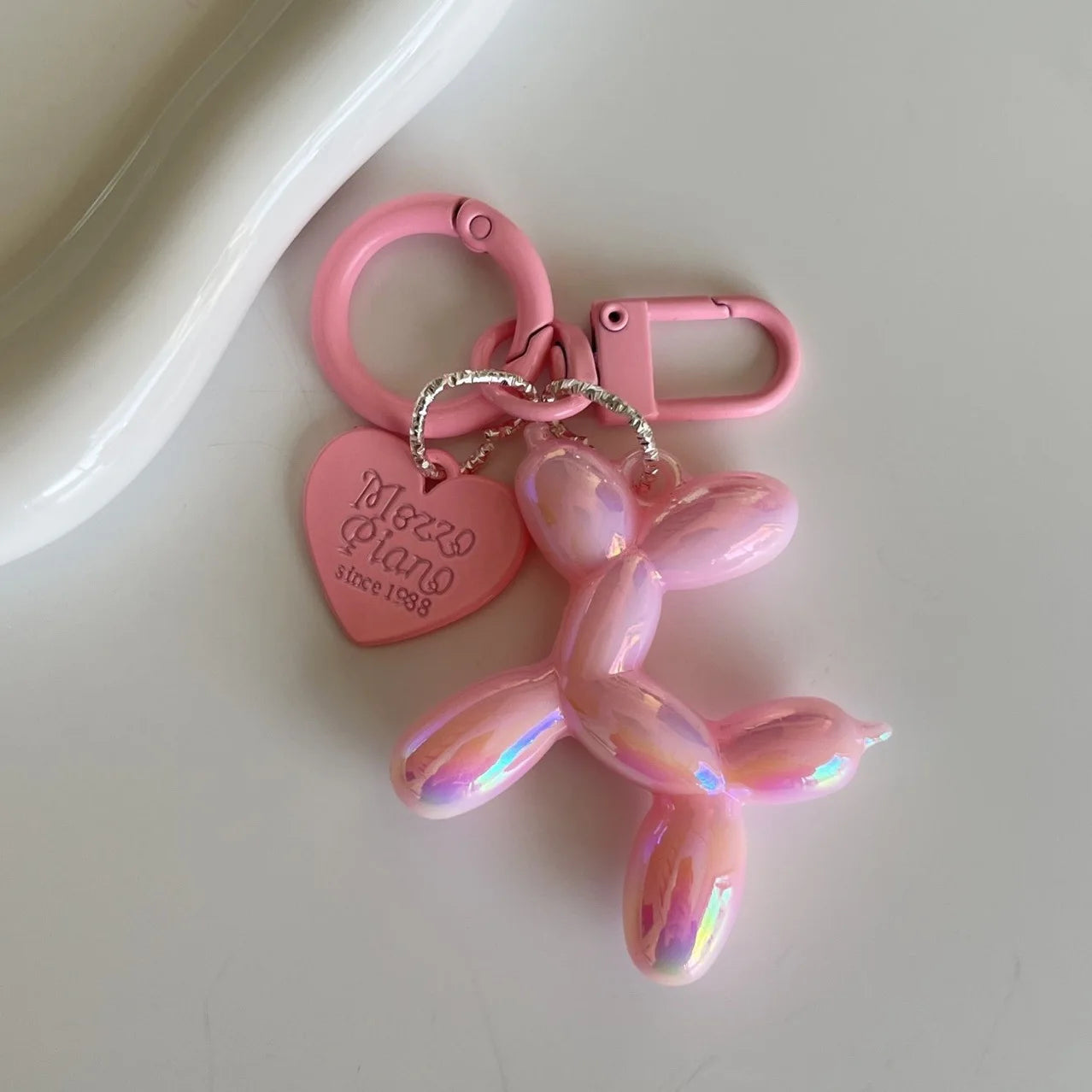 Balloon Animal Dog Keychain