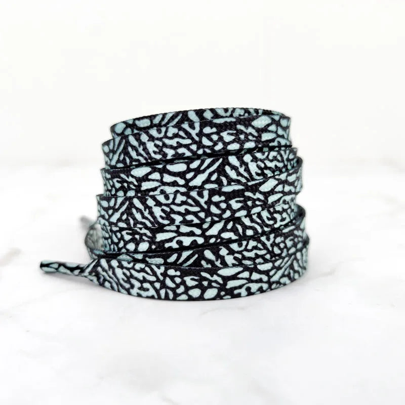 Burst Crack Texture Shoelaces - Leopard Print