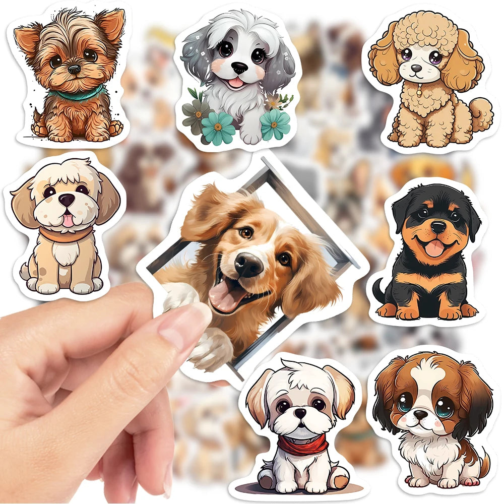 Cute Cartoon Puppy Dog Stickers for DIY Kids Toys