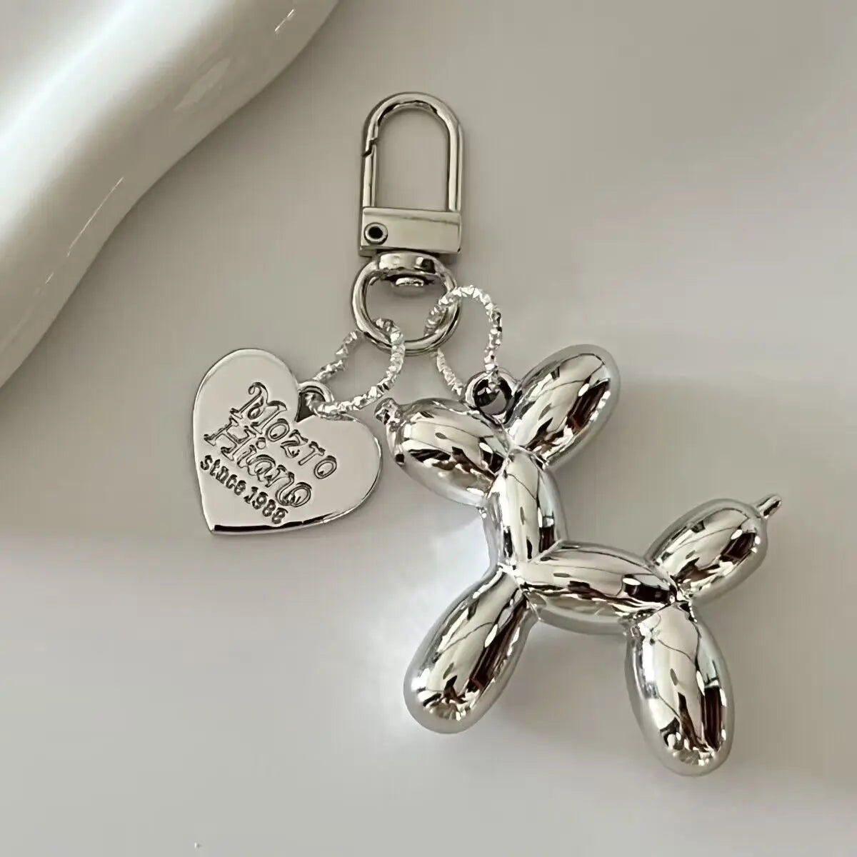 Balloon Animal Dog Keychain