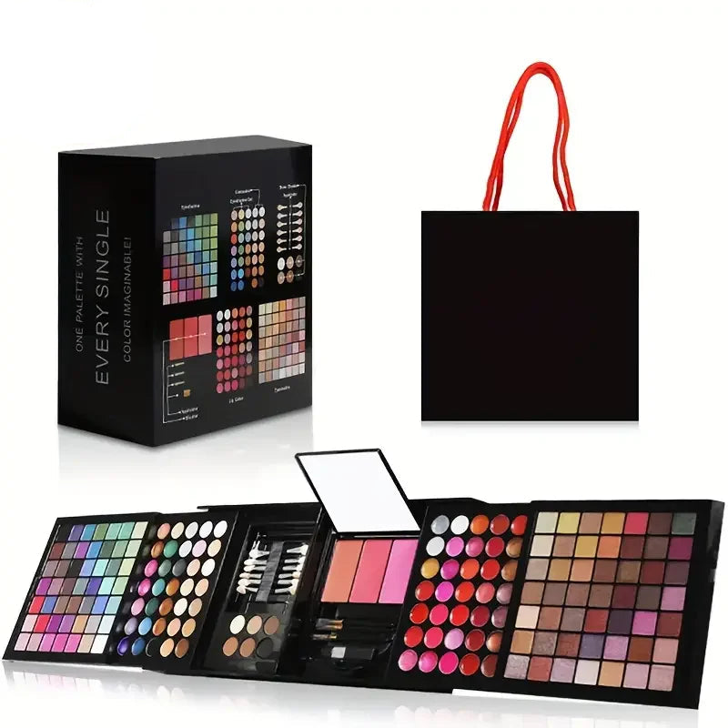 177 Color Makeup Set Including Eyeshadow Palette, Blush, Lip Gloss, Concealer, All-in-one Women's Makeup Set, Complete Set with Mirror