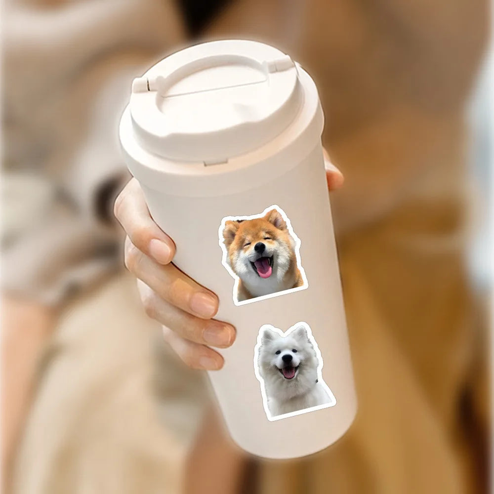 10/100 Funny Fashion Dog Stickers Cartoon Cute Decals