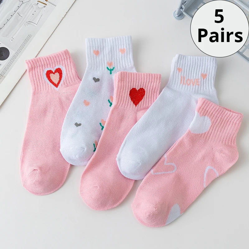 5/10/20 Pairs Women's Short Tube Socks