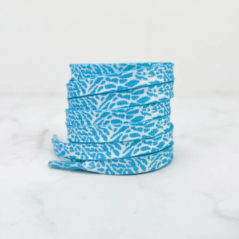 Burst Crack Texture Shoelaces - Leopard Print
