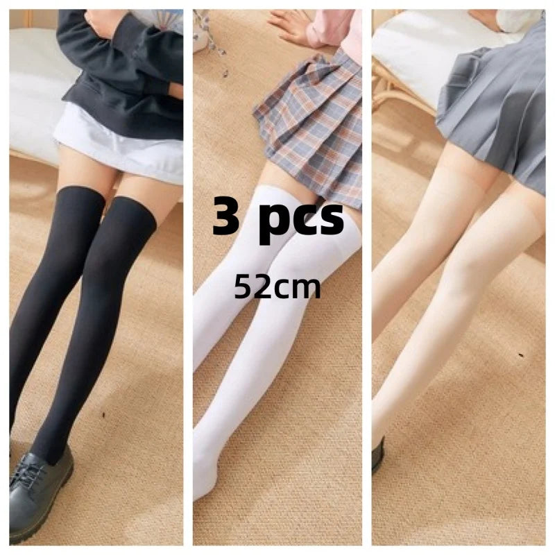 Solid Color Lolita Long Stockings