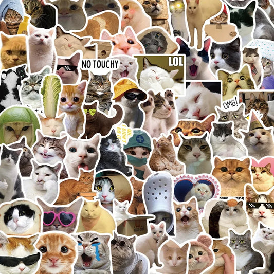 Funny Cute Cat MEME Stickers