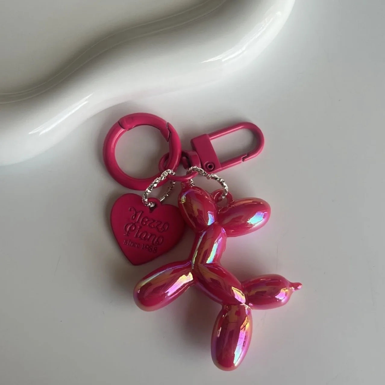 Balloon Animal Dog Keychain