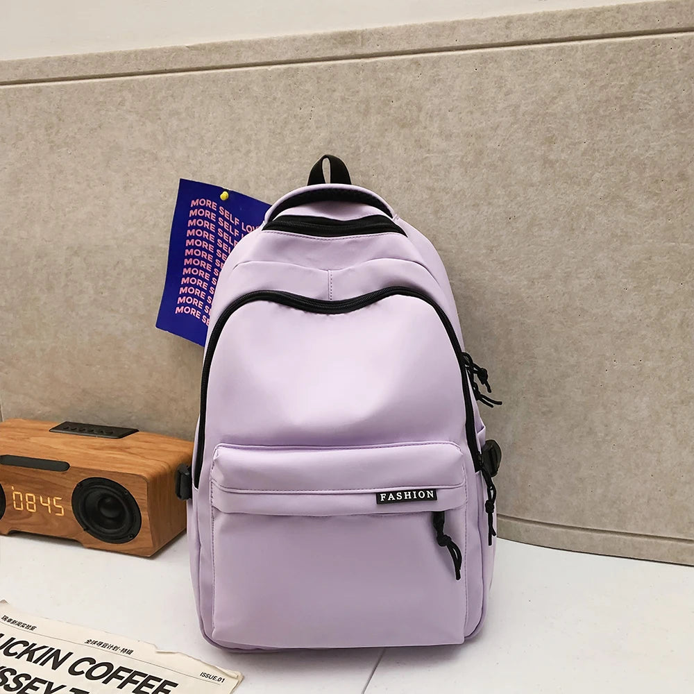 Large Capacity Solid Color Backpack