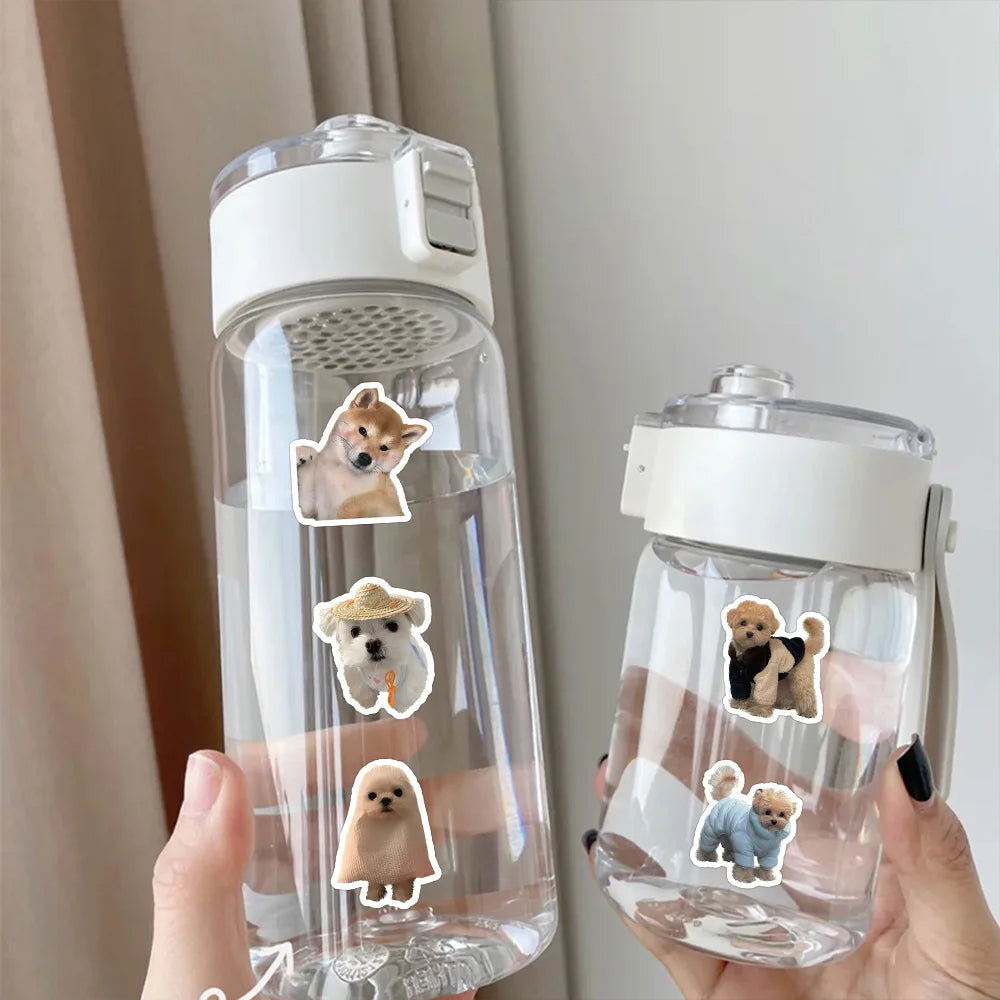 10/100 Funny Fashion Dog Stickers Cartoon Cute Decals