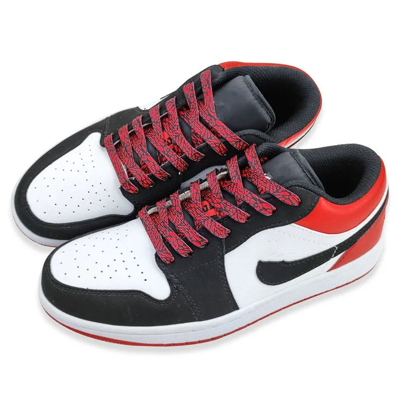 Burst Crack Texture Shoelaces - Leopard Print