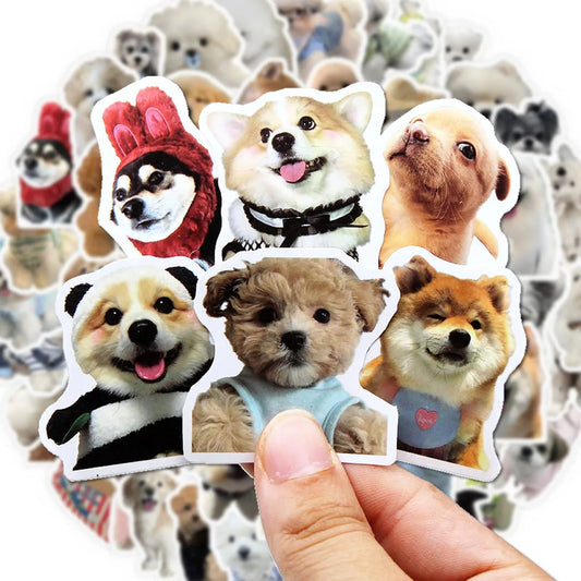 10/100 Funny Fashion Dog Stickers Cartoon Cute Decals for Toy Guitar Phone Bicycle Laptop Notebook Luggage Car Graffiti Kids