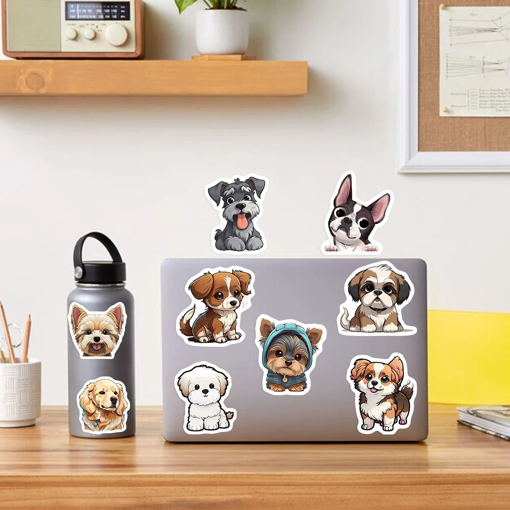 Cute Cartoon Puppy Dog Stickers for DIY Kids Toys