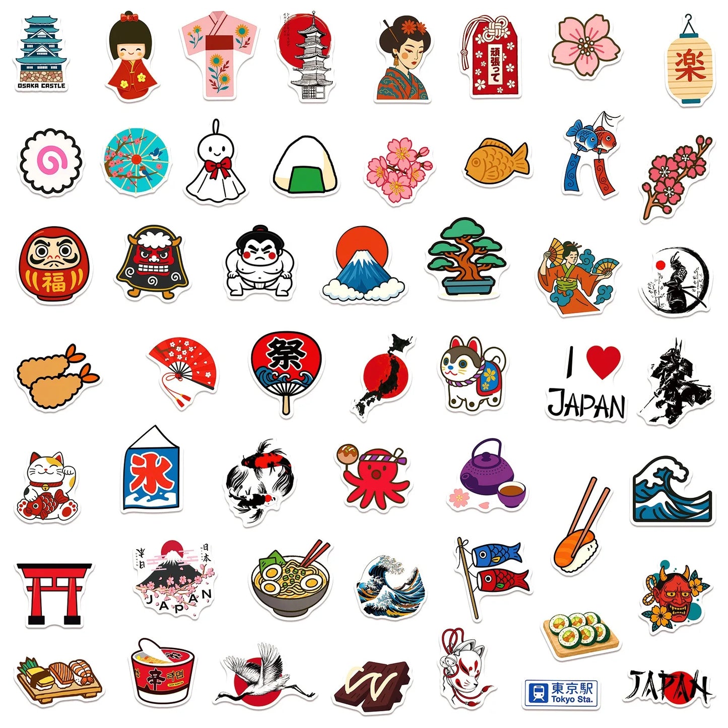 Japanese Style Traditional Culture Stickers