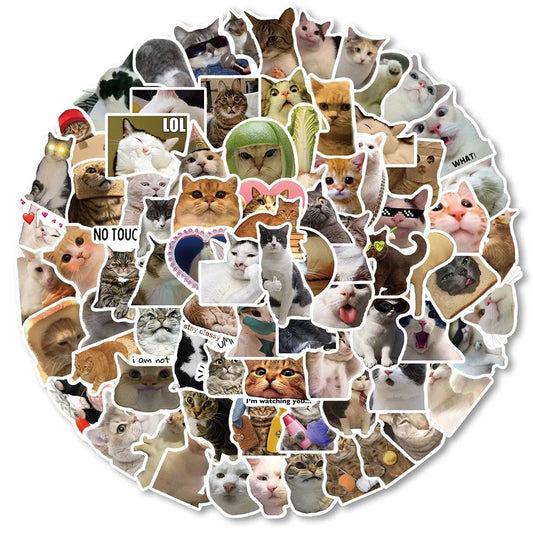 Funny Cute Cat MEME Stickers
