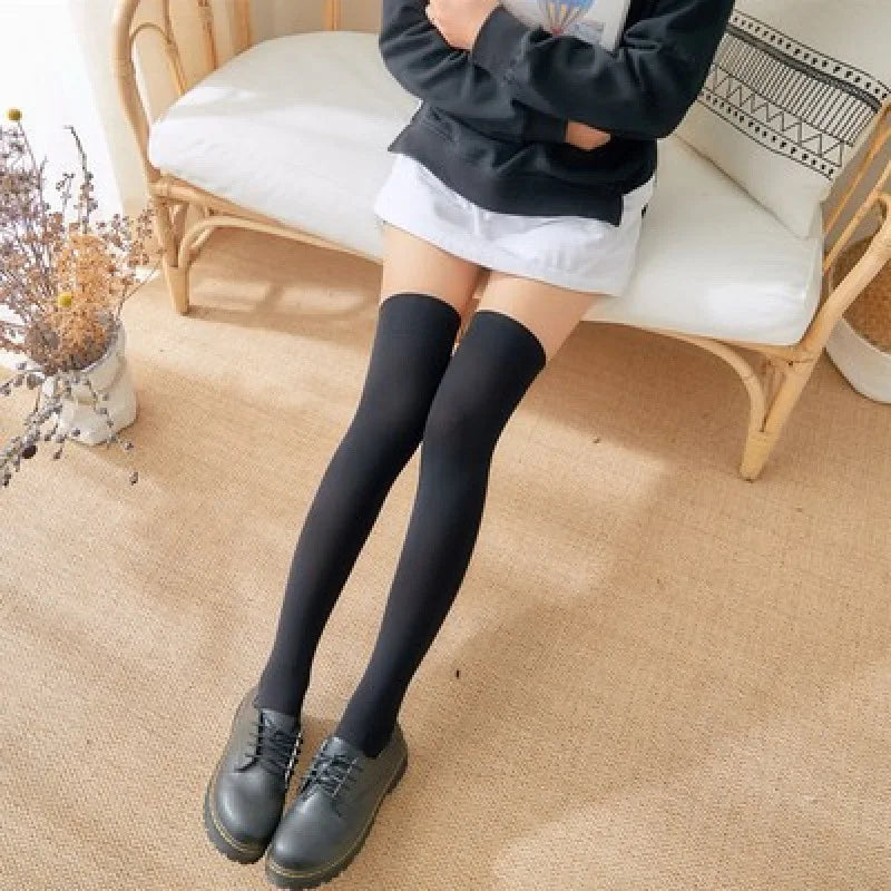 Solid Color Lolita Long Stockings