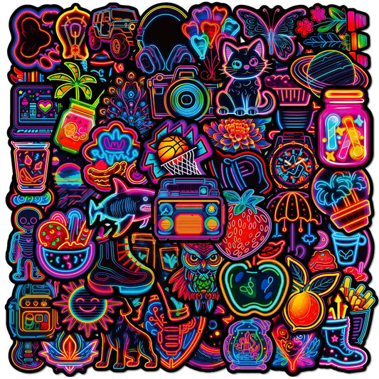 Fresh Neon PVC Stickers for Kids