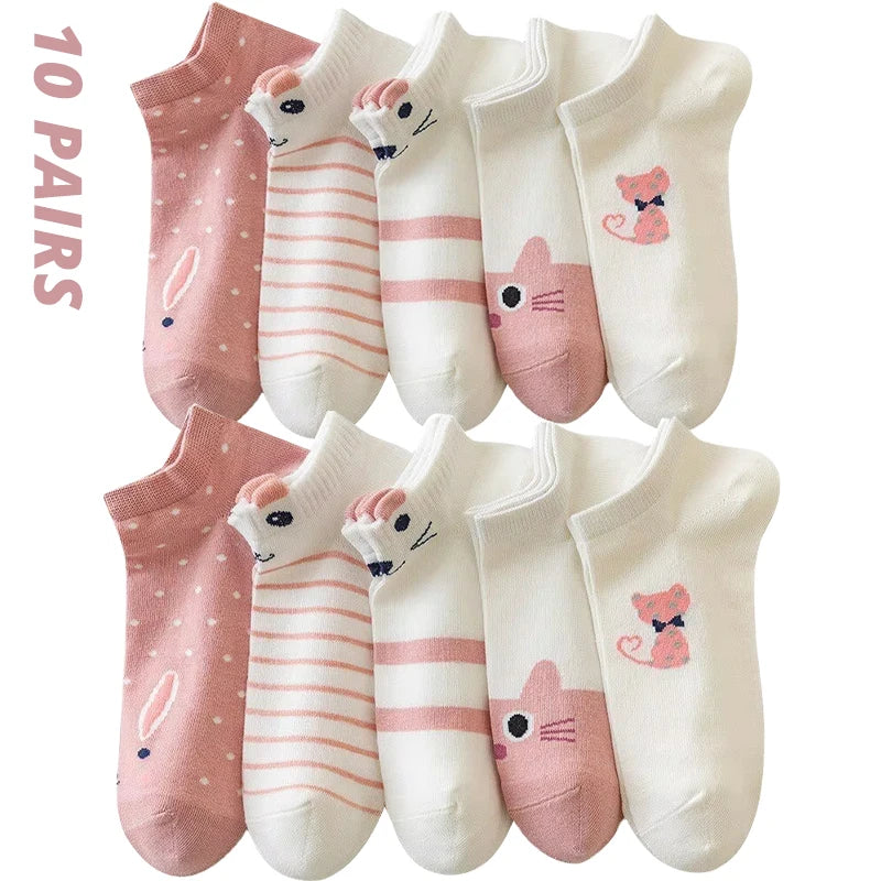 5/10/20 Pairs Women's Short Tube Socks