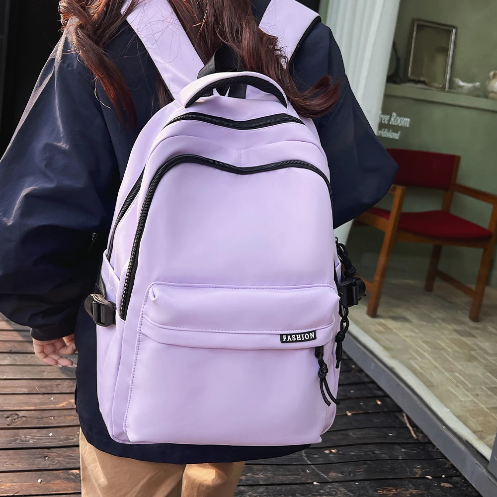 Large Capacity Solid Color Backpack