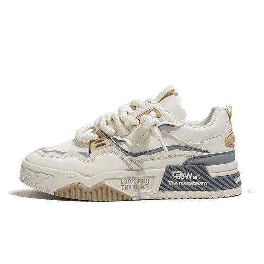 Trendy Skate Shoes, Comfy Non Slip Casual Lace Up Sneakers