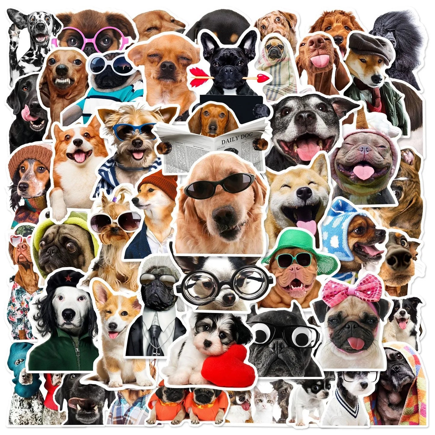 10/25/50pcs Funny Lovely Dog Meme Stickers