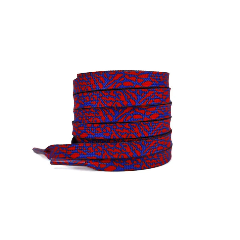Burst Crack Texture Shoelaces - Leopard Print