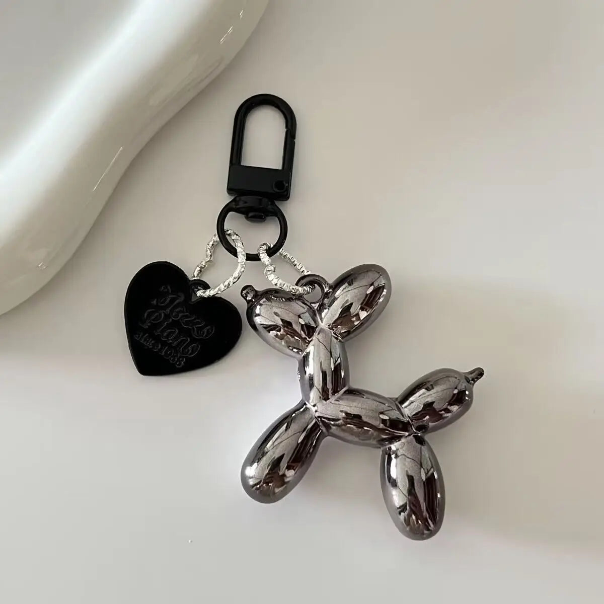 Balloon Animal Dog Keychain