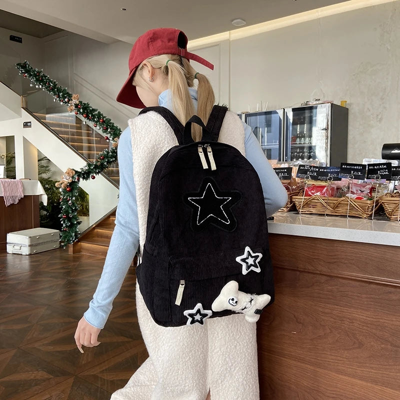 Black Grey White Backpack - High Quality Large Capacity Waterproof Travel Bag