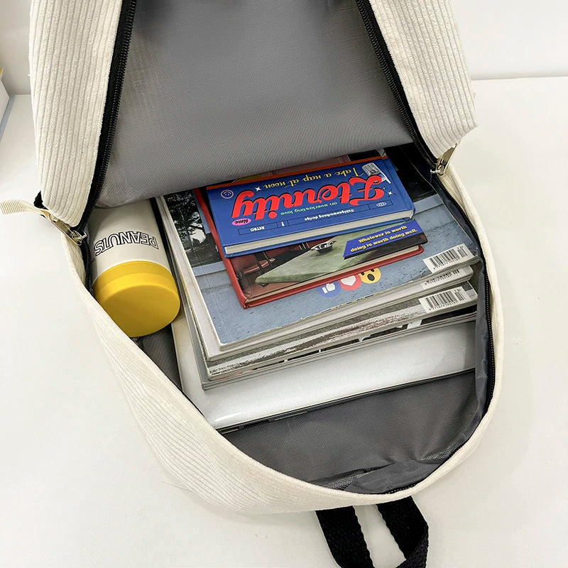 Black Grey White Backpack - High Quality Large Capacity Waterproof Travel Bag