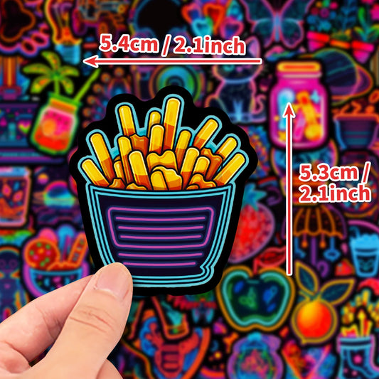 Fresh Neon PVC Stickers for Kids