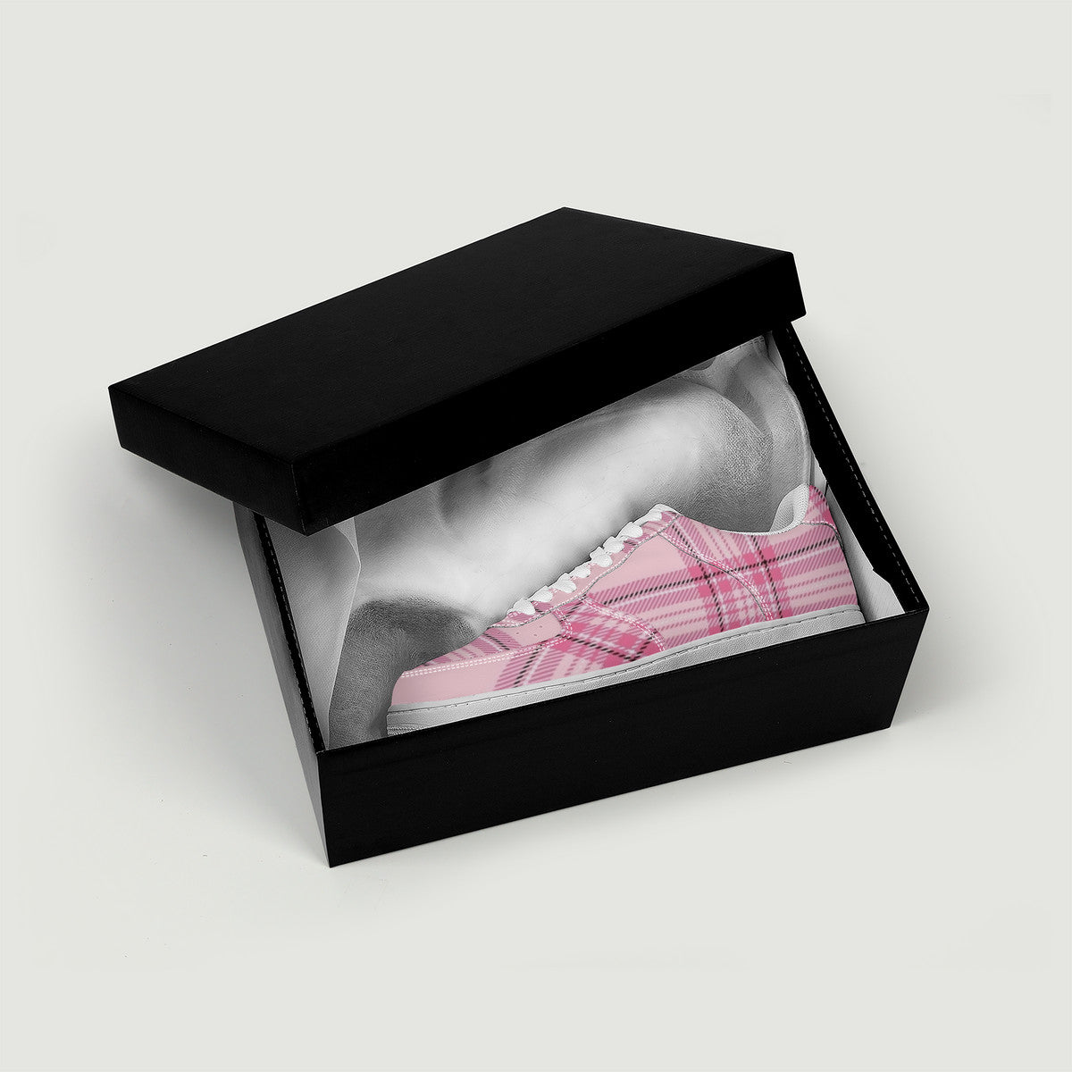 Pink Plaid Harajuku Low Top Unisex Sneaker