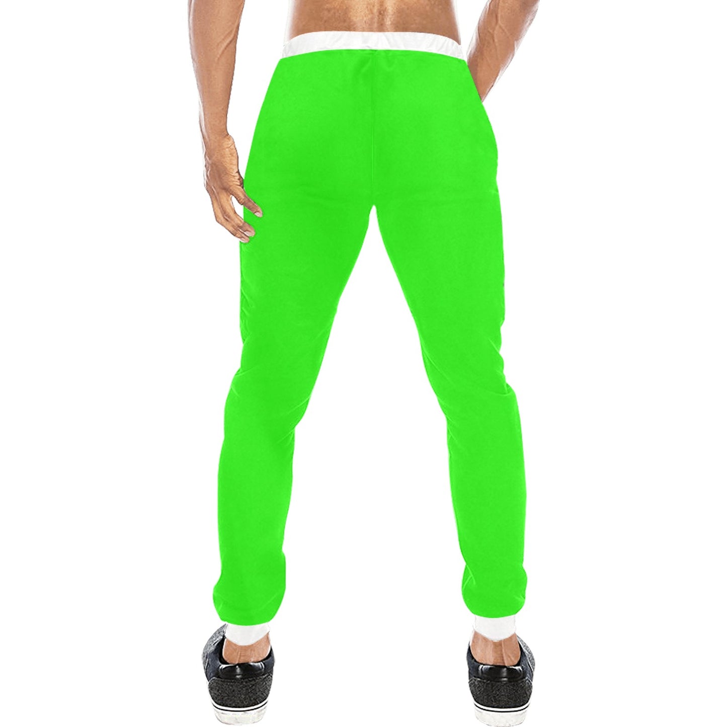 Highlighter Green Casual Baggy Joggers