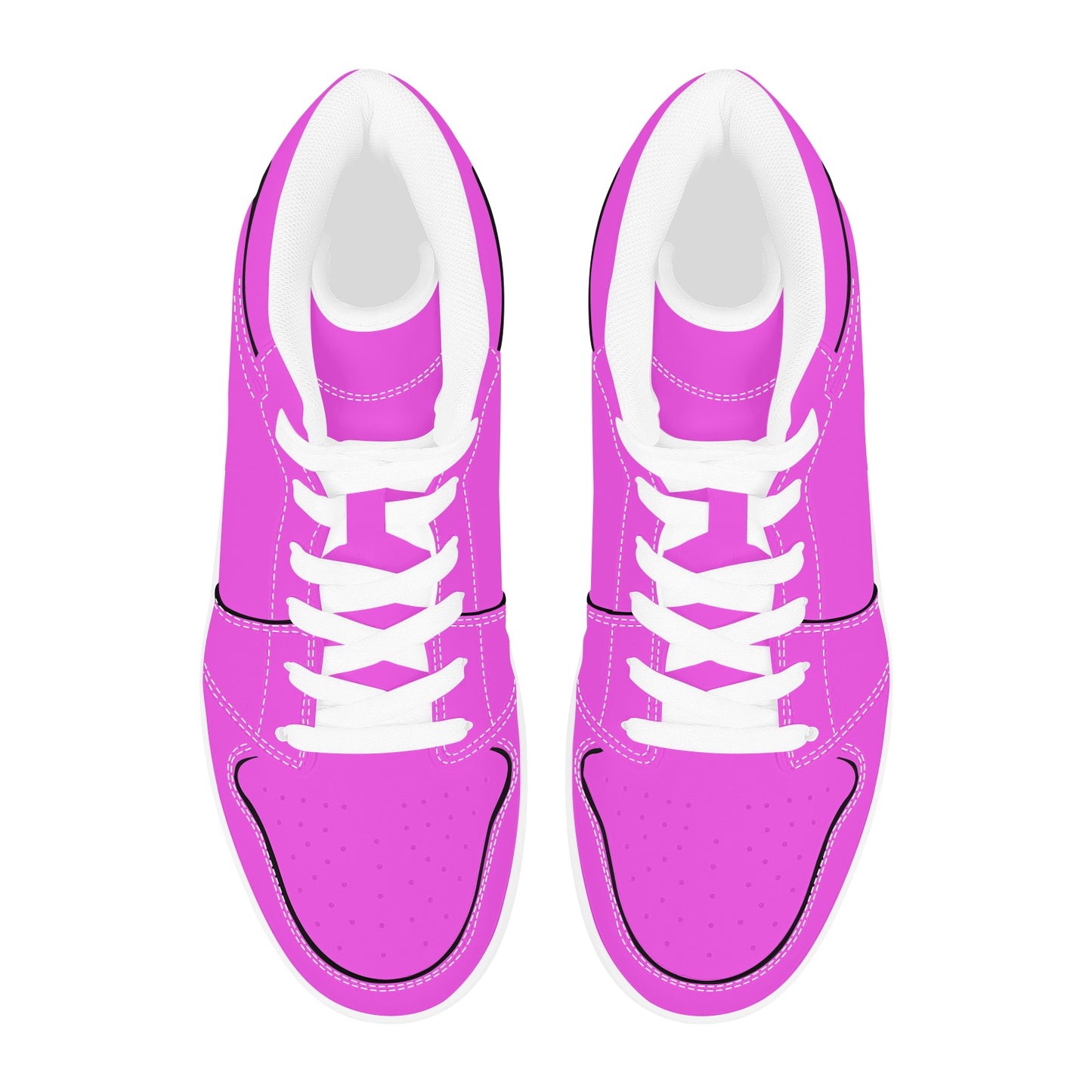 Highlighter Purple Men's High Top Sneakers