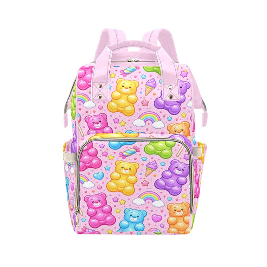 Harajuku Gummy Bears Pattern Multi-Function Backpack