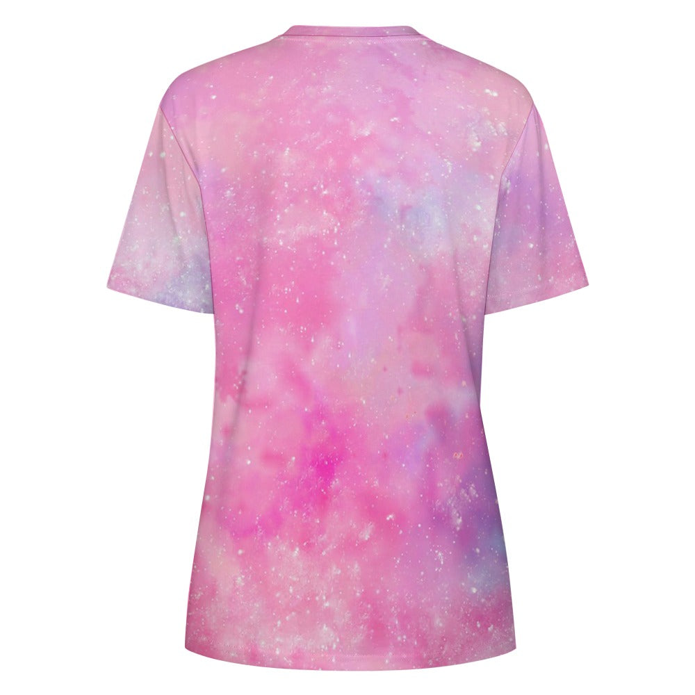 Harajuku Donut Galaxy Women's 100% Cotton T-Shirt
