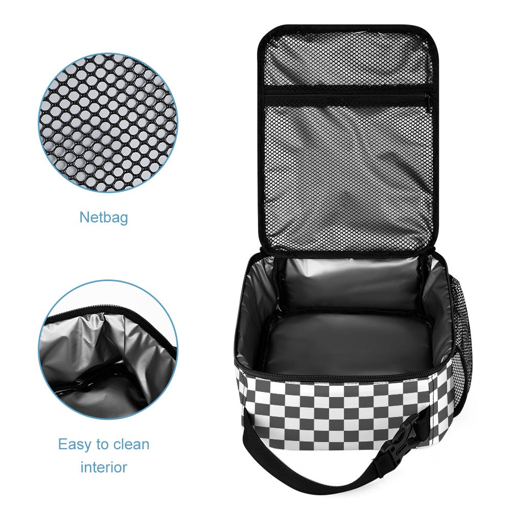 Black and White Three Piece Backpack Bag Set