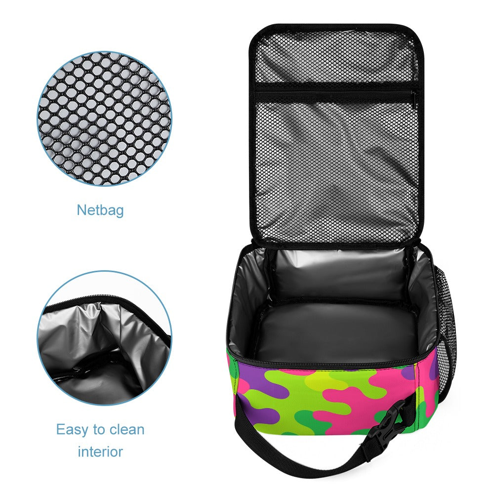 Neon Camo Three-Piece Backpack Bag Set Combination