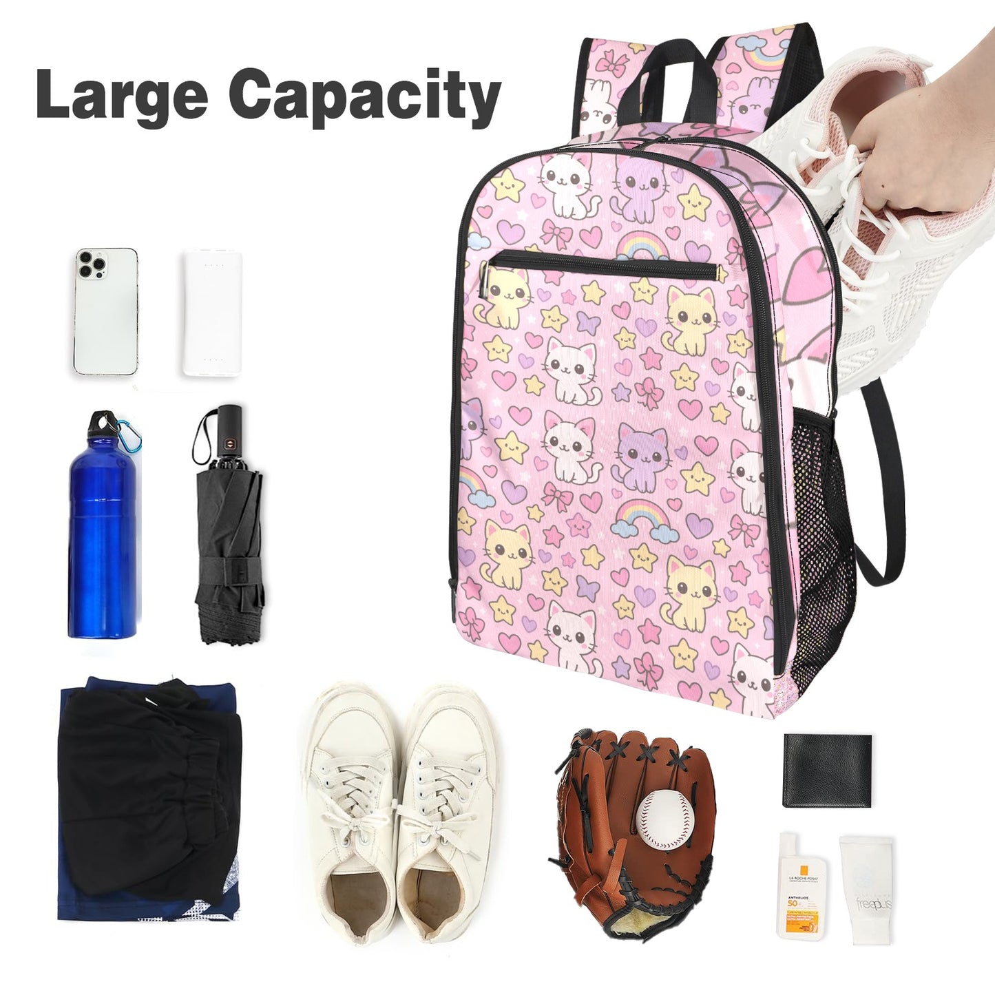 Cartoon Cat Rainbow Harajuku Kawaii Backpack