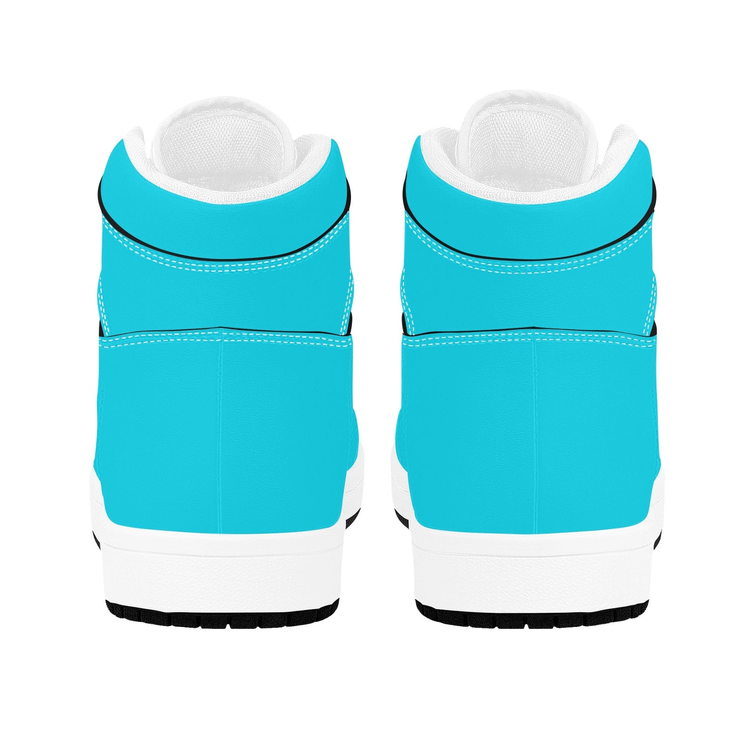 Highlighter Blue Men's High Top Sneakers