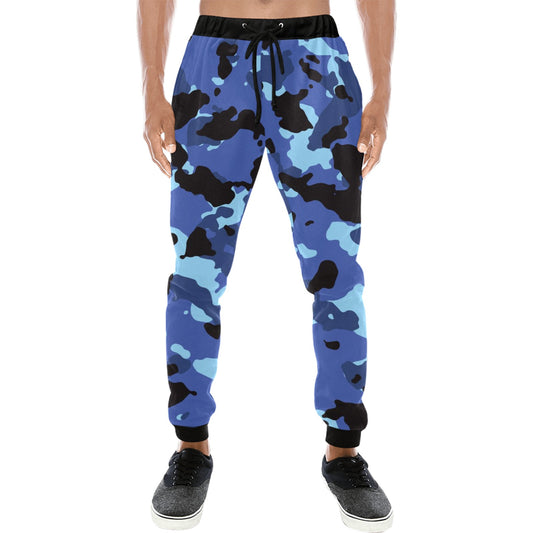 Blue Camo Joggers - Casual Baggy Slacks