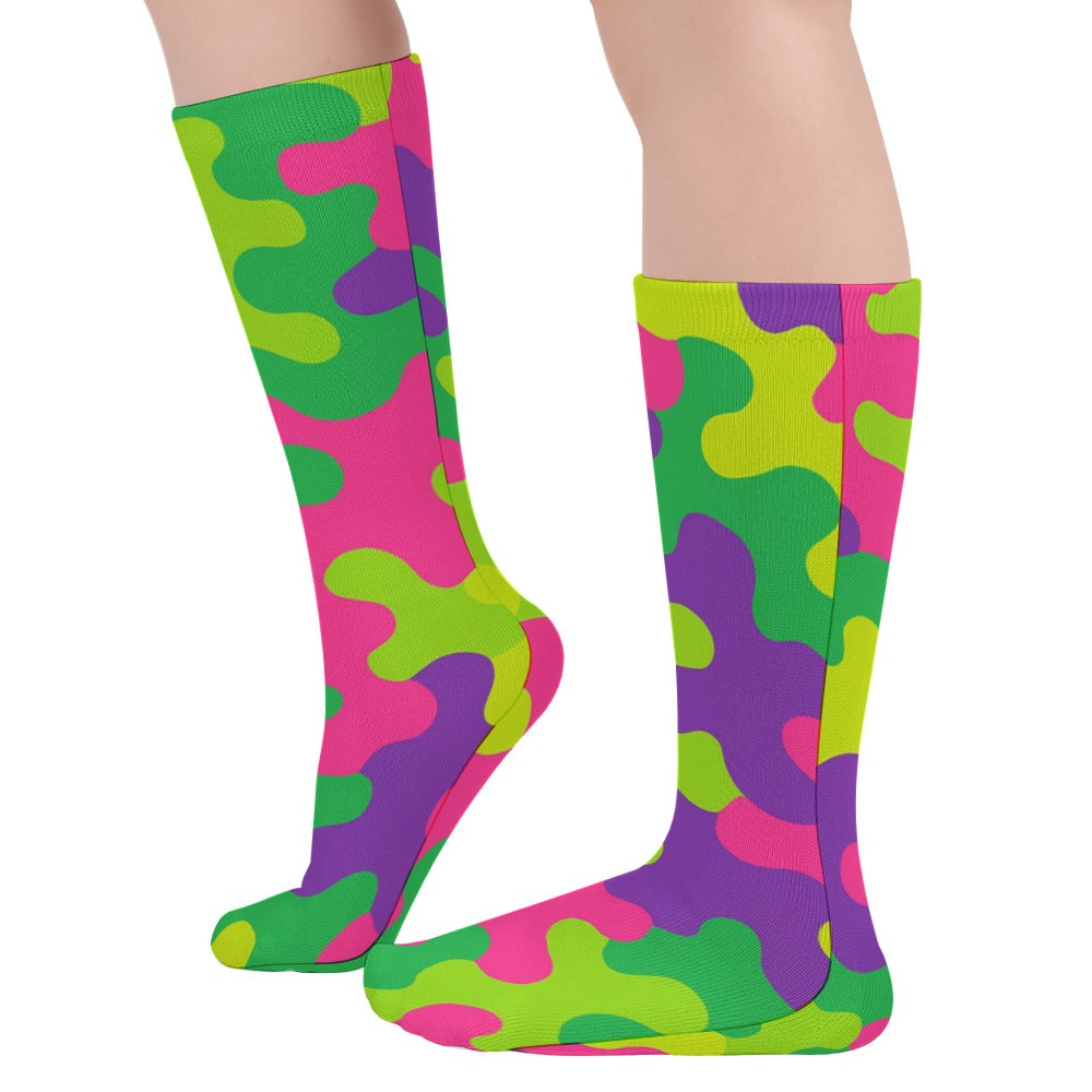 Rainbow Camo Harajuku Thick Stockings
