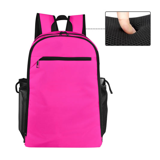 Hot Pink All Over Print Leisure Sports Backpack