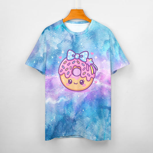 Kawaii Galaxy Donut Women's 100% Cotton T-Shirt