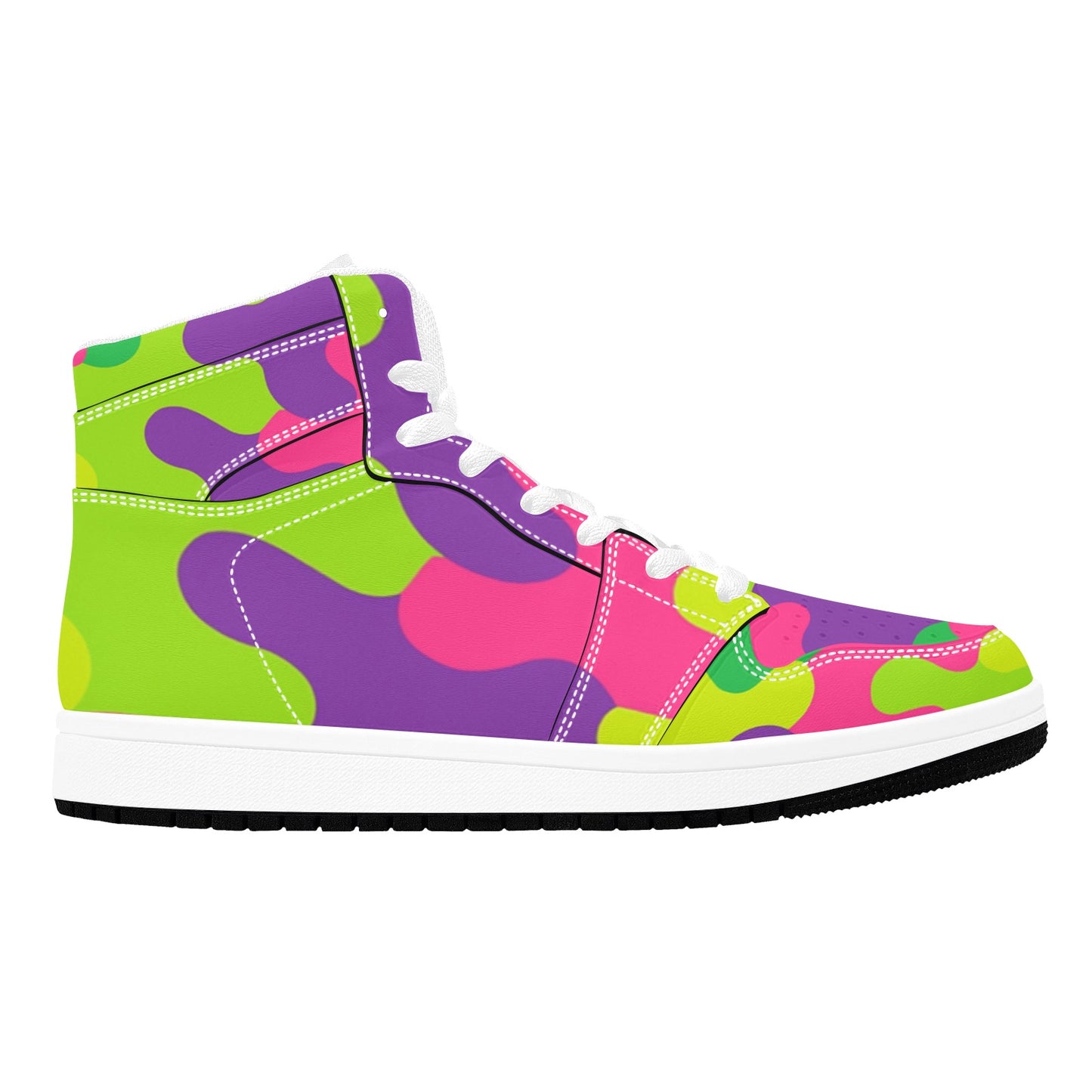 Harajuku Rainbow Camo Men's High Top Sneakers
