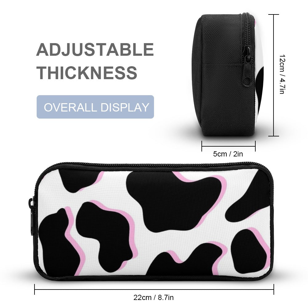 Cow and Pink Pattern Three-Piece Backpack Set Combination